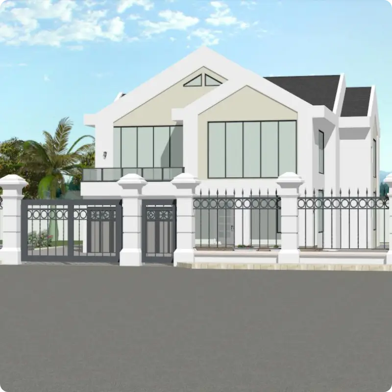 Modern duplex house plan